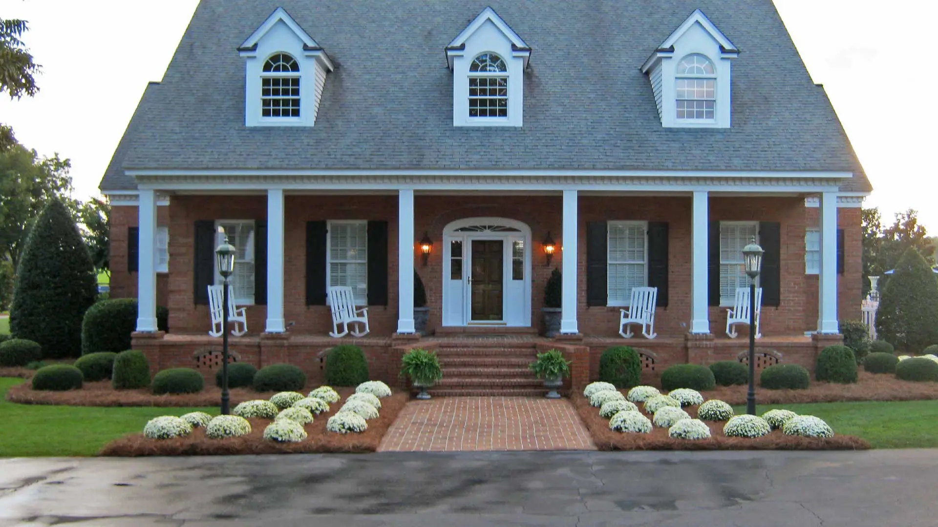 New landscape installation in front of a home in Wrens, GA.